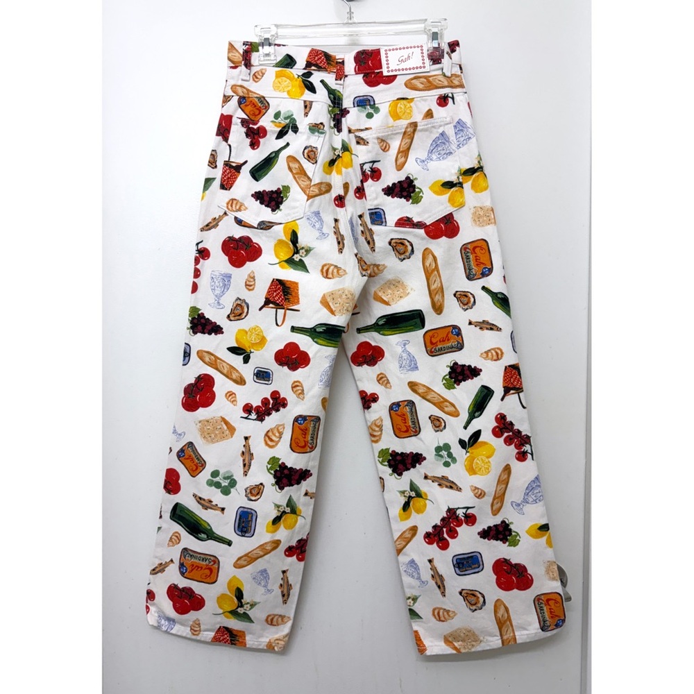 Lisa Says Gah Italian Summer Print Robyn Jeans Pants Trousers Denim Food 8 - Picture 11 of 16
